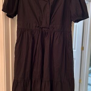 Free Assembly Black Cotton Midi Dress XL New